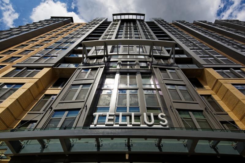 tellus high rise apartment building exterior - jefferson apartment group