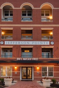 jefferson pointe exterior with brick accents - jefferson apartment group
