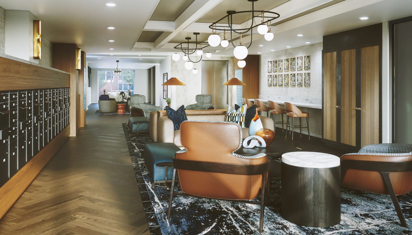 rendering of lobby lounge JAG Management Company