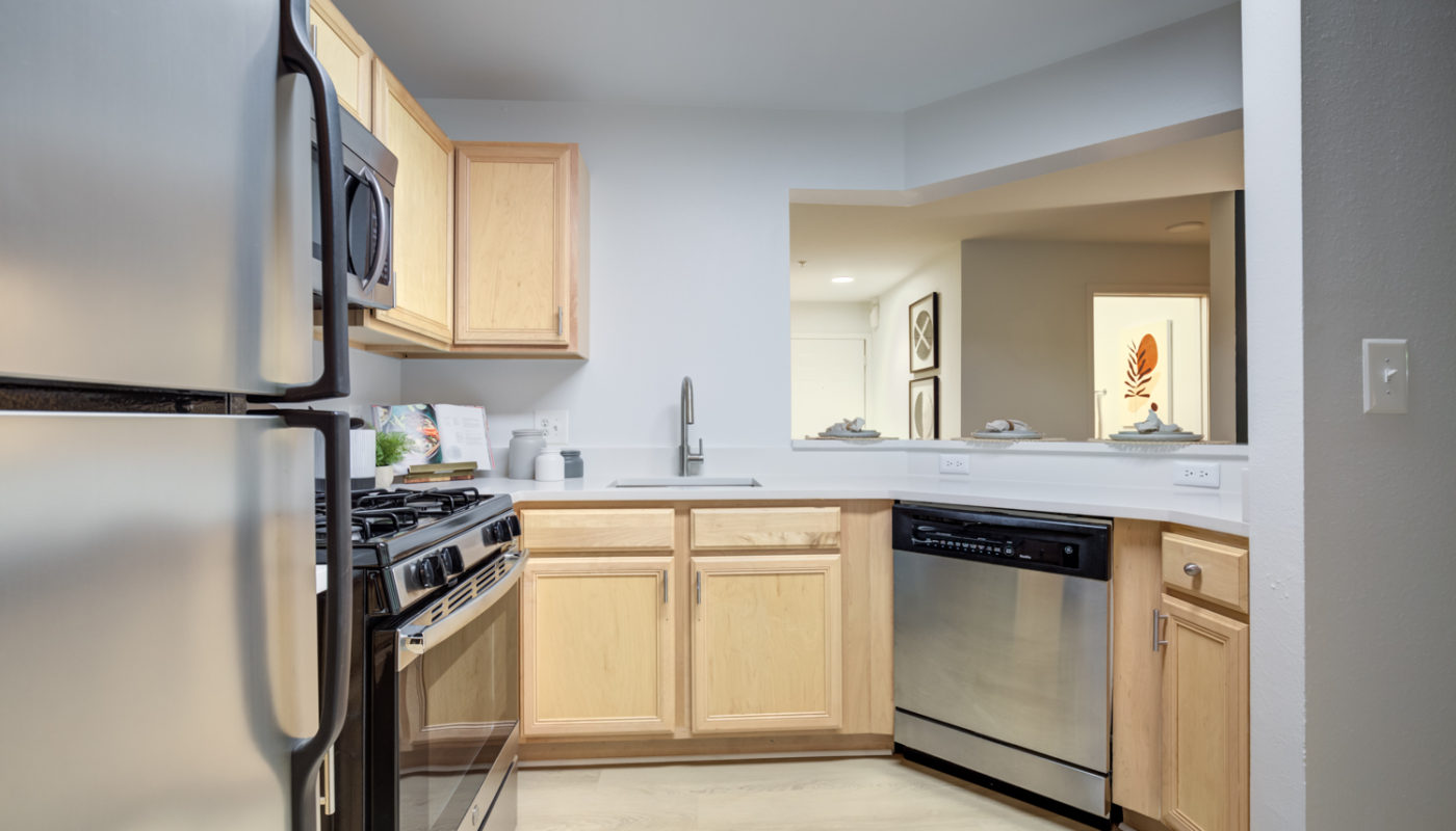 kitchen appliances and cabinets J Harbor Park Reston VA luxury apartments