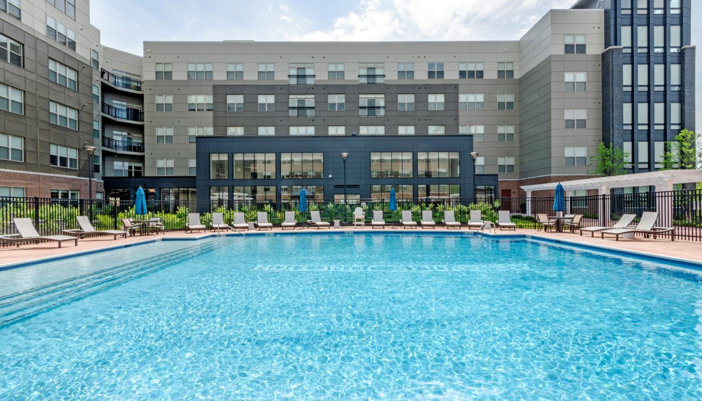 pool with seating - Annapolis Junction MD luxury apartments