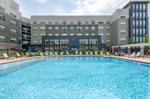 pool with seating - Annapolis Junction MD luxury apartments
