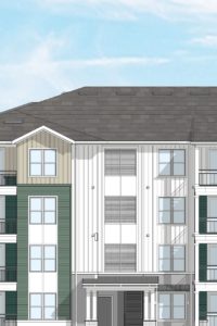 rendering of 4 story apartment building - apopka
