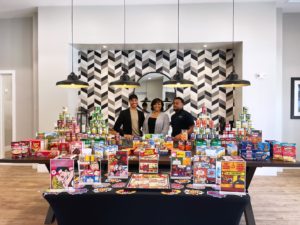 Community Team with Food Drive Donations JAG Management Company Jefferson Apartment Group