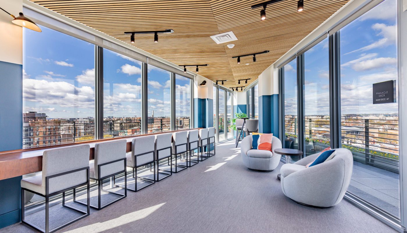 rooftop lounge Pinnacle NoMa luxury apartments in DC