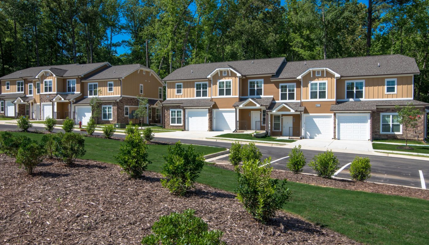 Lodge at Croasdaile Farm Exterior Townhomes with private garages